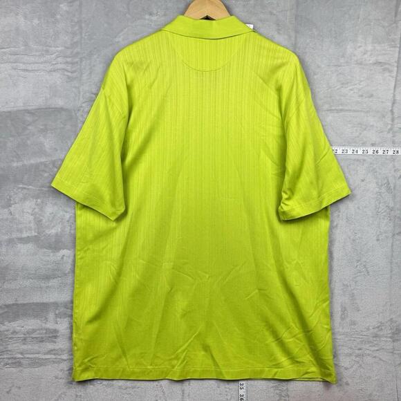 VTG Tiger Woods Collection Neon Green Golf Polo Shirt Men Size XXL Nike Golf - Picture 4 of 10